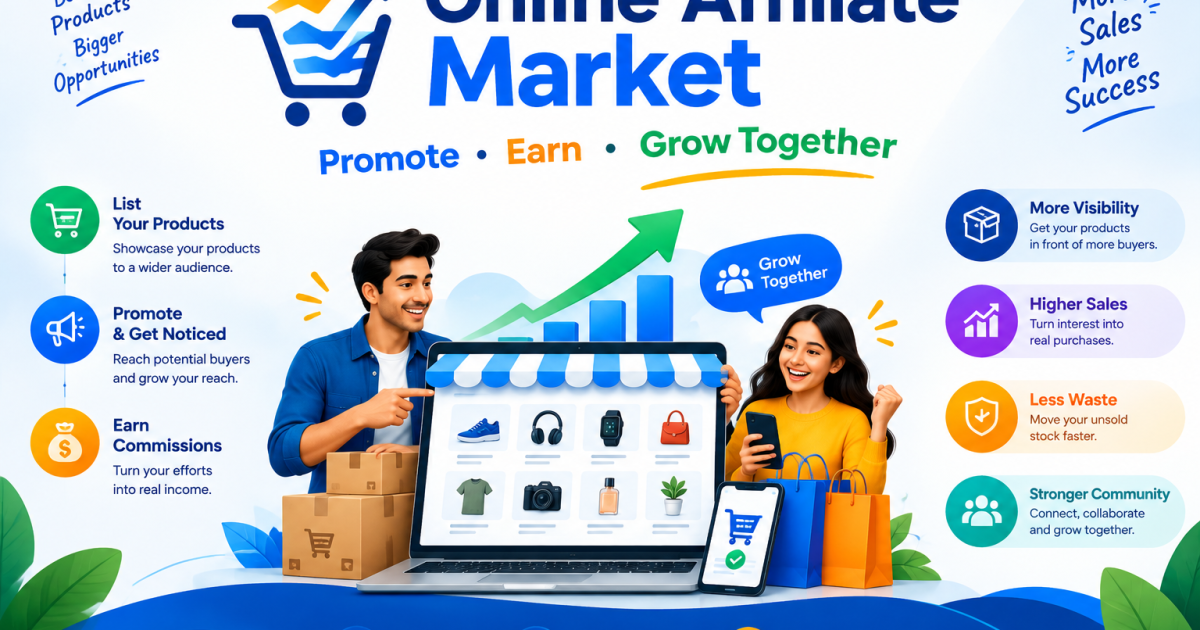 Online Affiliate Market• Promote • Earn • Grow Together